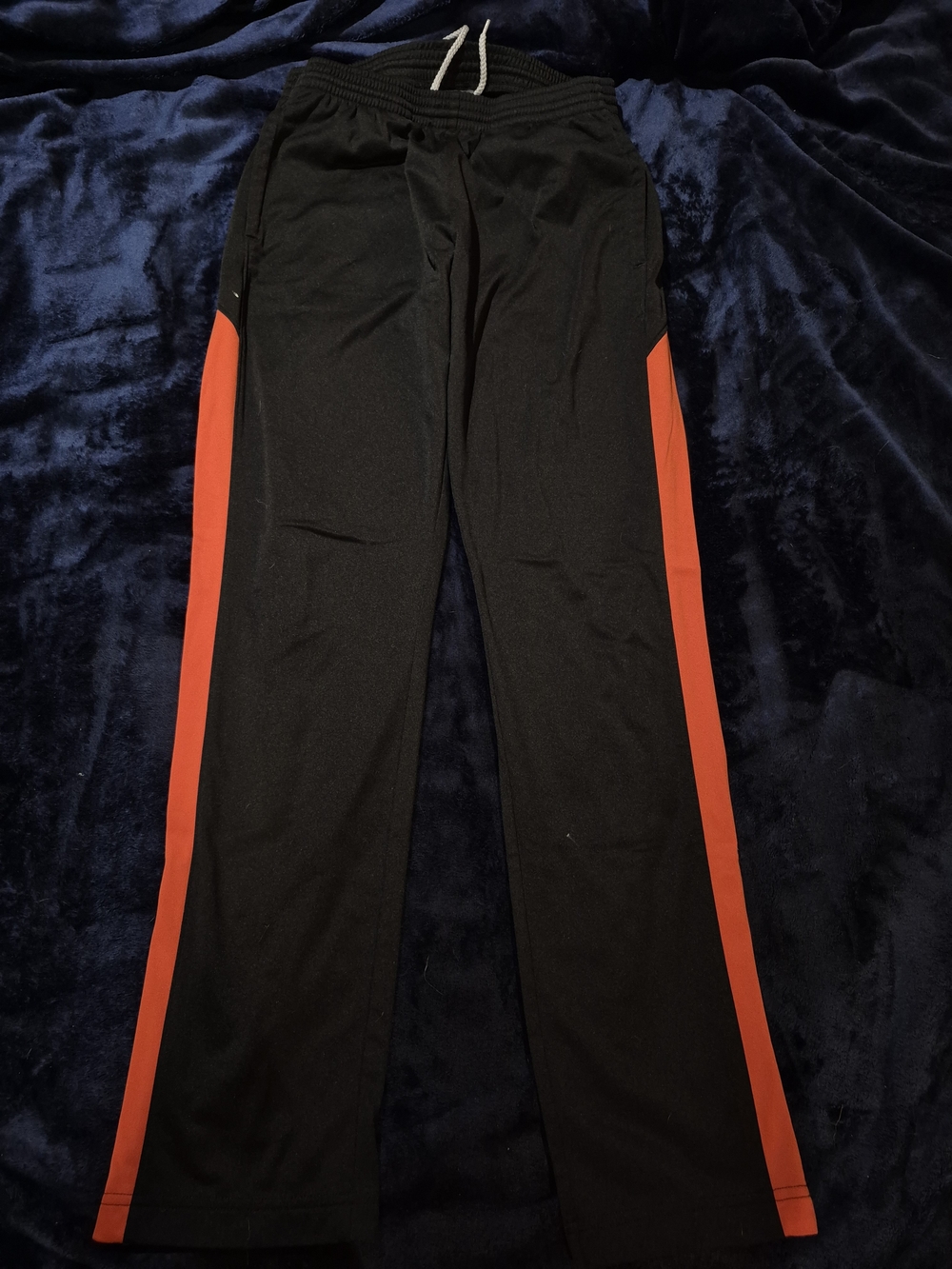 Augusta Sportswear Black Track Pants with Orange Side Panels